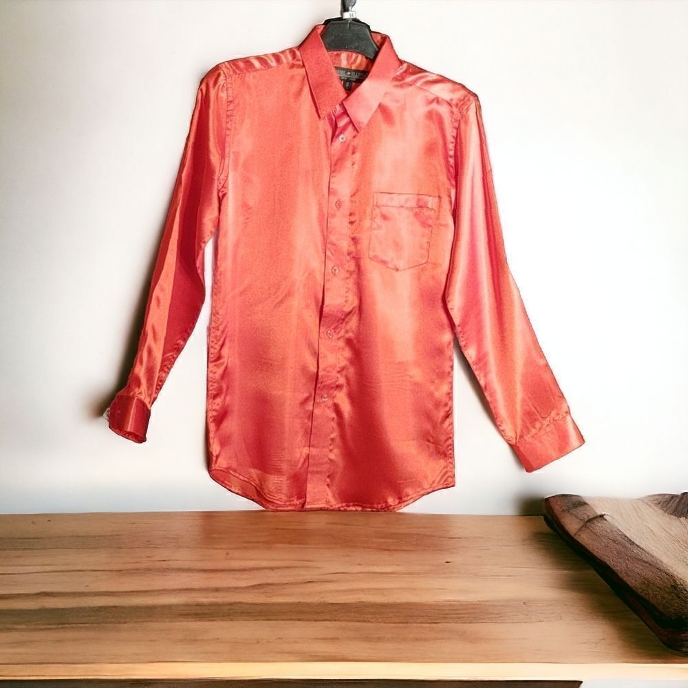 BOYS DANIEL ELLISSA BURG SATIN RAYON DRESS SHIRT 5